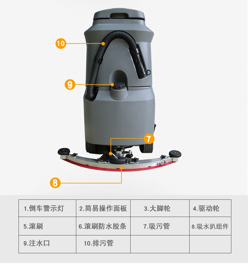 Battery Floor Washing Machine Scrubber Drier Walk Behind Scrubber Dryer for Floor Cleaning